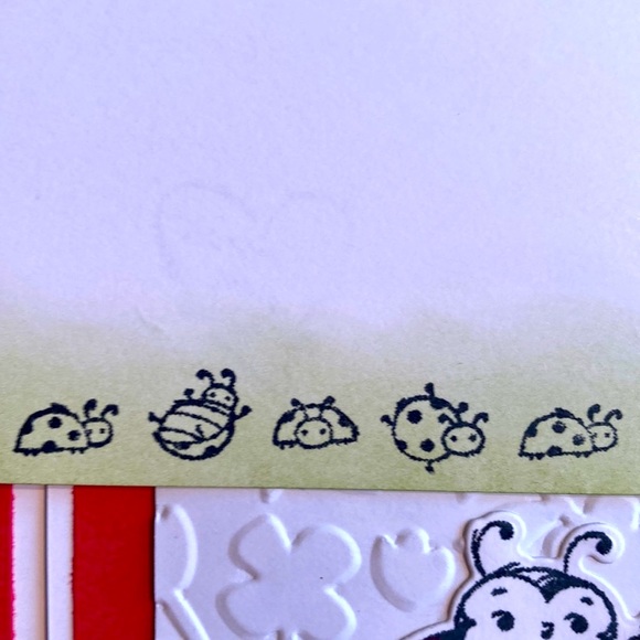 HandCrafted 5 pk Lady Bug Happy Birthday! Holiday Cards Blank Inside Envelope - Picture 4 of 8